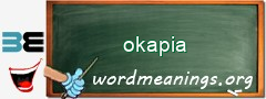 WordMeaning blackboard for okapia